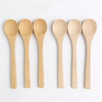 Wholesale 13cm Honey Small Wooden Spoons Creative Bamboo Spoon Mini Baby Eco Friendly Hot Selling In rb J1