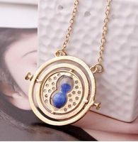 Wholesale Hot Sell Time Turner Necklace Hourglass Vintage Pendant Hermione Granger Gold Silver Necklace for Women Lady Girl