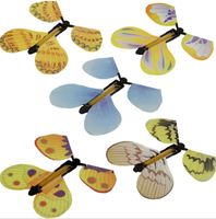 Wholesale Magic Butterfly Flying in the Book Fairy Rubber Band Powered Wind Up Butterfly Toy Great Surprise Gift
