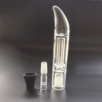 Wholesale Curved Mouthpiece Bubbler Vaporizer Water Tool with silicone glass adapter For Solo Air PAX2 PAX3