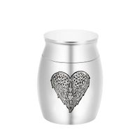 Wholesale Angel Wings Heart Cremation Urns for Human Pet Ashes Useful for Funeral Burial Columbarium or Home Place Mini x40mm