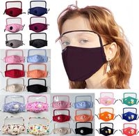 Wholesale News Cotton Face Masks With Breath Valve PM2 Screen Shield Mask Anti Dust Fabric Adult Kids Mask Washable Kids Cartoon Mask With Filter