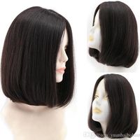 Wholesale Bob Kosher Wigs Black Color High Quality Wigs A Finest Mongolian Virgin Human Hair Silky Straight x4 Silk Base Jewish Wig