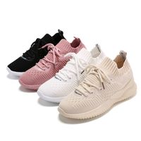 Wholesale leisure flat sole small white shoes women s single New shoes women s flying textile fire sports walking womens tennis shoes sneakers