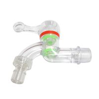 Wholesale Transparent Plastic PC Water Tap Single hole Cold Water Faucet Washing Machine Bibcock