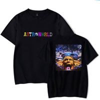 Wholesale Men s T Shirts Astroworld T SHIRT T Shirt Tee Short Sleeve Hip Hop Black Size S XL