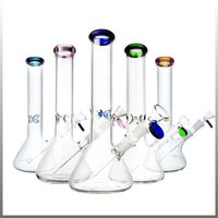 Wholesale Glass Water Pipe Thick Beaker mm Bongs Inches with mm Joint Colorful Glass Pipe Oil Rig with Smoking Accessories