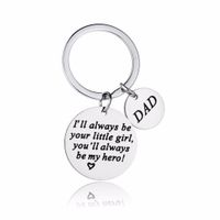 Wholesale 1 Dad I ll Always Be Your Little Girl You ll Always Be My Hero Keychain Daddy Family Father s Day Gifts Keyring
