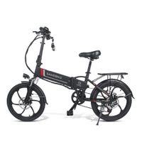 Wholesale US Stock Smart Electric Bicycle Samebike LVXD30 Two Wheels Electrics Bikes V AH Foldable Electric Bike With Removable Battery Black