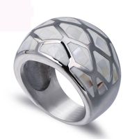 Wholesale High quality shell finger ring fashion jewelry titanium steel rings fashion jewelry silver color casting ring for women
