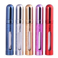 Wholesale Refillable Empty Atomizers Travel Glass Colorful Perfume Bottles Sprayer Makeup Aftershave Metal Bottle colors ML LX5930