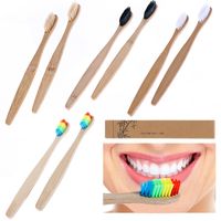 Wholesale Environment friendly Wood Bamboo Toothbrush Soft Bamboo fiber Wooden Handle Low carbon Eco friendly For Adults Oral Hygiene for Hotel Travel