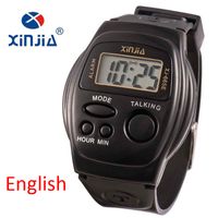 Wholesale new simple old men and women talking watch speak english blind electronic digital sports wristwatches for the elder