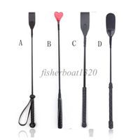 Wholesale Hot Real Leather Horse Whip Riding Crop Whip Straight Flogger Restraint Cosplay AU653