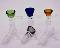 Wholesale Glass Slides Bowl Pieces Bongs Bowls Funnel Rig Accessories Ceramic Nail mm mm Male Heady Smoking Water pipes dab rigs Bong Slide