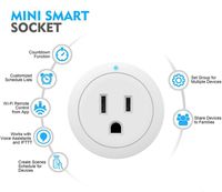 Wholesale Wifi smart plug Wifi smart socket mini smart outlet remote controlled by voice and APP with timing function