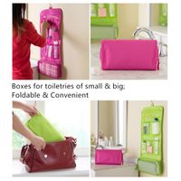 Wholesale Foldable Travel Organizer Toiletries Hanging Bag for Women Girls Lady Fashion Holiday Trips Makeup Bags Bulk Pink Cosmetic Pouch Men