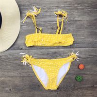 summer lemon falbala bikini set