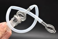 Wholesale Hot on sell glass Vaporizer whip adapter with screen glass bong tube vaporizer glass vaporizer hose for mm bong water pipes ashcatcher