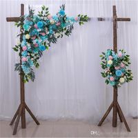 Wholesale 100 CM Flowers Wall Wedding Road Guide Arch Stage Scene Layout Window Photo Studio Photography Flower Road Lead Home Decoration