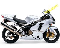 Wholesale Moto Parts ZX R ZX R For Kawasaki Ninja ZX12R ABS Cowling Motorcycle Fairing Silver Injection molding