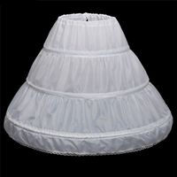 Wholesale White Children Petticoat A line Hoops Kids Crinoline Bridal Underskirt Wedding Accessories For Flower Girl Dress