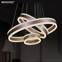 Wholesale Modern Circle Rings LED Pendant Lamp For Living Room Dining room LED Lustre Rose Gold Chandelier Light Hanging Lamp luminaire