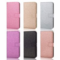 Wholesale Sparking Wallet Leather Cases For Huawei P40 Pro P30 Lite Mate P Smart Xiaomi Ultra Foco M3 F3 Redmi Note Bling Glitter Powder Sparkle Flip Cover Pouches