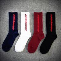 Wholesale CALABASAS Embroidered Socks Ins Hot Men Fashion Streetwear Socks Knitted Cotton Male Female Long Socks