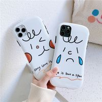 Wholesale White Base Funny Expression Crying Happy Face Life is But a Span Cell Phone Case for iphone pro plus xs max xr xs