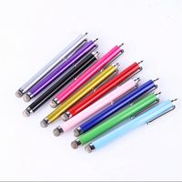 Wholesale Universal Metal Mesh Micro Fiber Tip Touch Screen Stylus Pen for iPhone for Samsung Smart Phone Tablet PC Stylus Pen