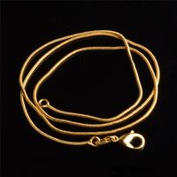 Wholesale Fashion Gold Filled mm Thickness Snake Chain Necklace Fit For Pendants Lobster Clasps Chain Necklaces Size Inches