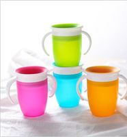 Wholesale Baby Learning Drinking Cup Silicone Trainer Cup Infant Leak Proof Drinking Water Cup Bottle Children Sippy Cups Coffee Cole Tumbler LT128