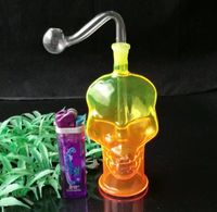 Wholesale The New Color Spray Skull Bone Pot Bongs Oil Burner Pipes Water Pipes Glass Pipe Oil Rigs Smoking