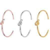 Wholesale Adjustable Knot Copper Bangle for Women Girls Cuff Open Bracelets For Friends Best Gift