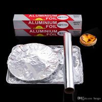 Wholesale BBQ Aluminum Foil Papers Barbecue Cooking Tin Foil Paper Baking BBQ Grill Silver Food Pack Tin Foil Paper Sheet Roll DH1202 T03