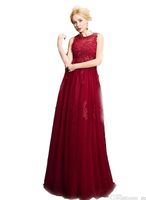 Wholesale New Free Freight High Quality Long Wedding Dresses Round Collar Red Lace And Peg A Font Wedding Dresses