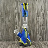 Wholesale Multi Silicone Water Pipe glass bongs glass water pipe Unbreakable Water Percolator Bong Smoking Oil Rigs