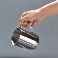 Wholesale Stainless Steel Milk Frothing Jug oz Milk Cream Cup Coffee Creamer Latte Art Frothing Pitcher Cappuccino Pull Flower Cup VT1503