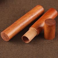 Wholesale Natural Wood Pill Case Holder Stash Storage Bottle Portable Handmade Tube Jar for Pre Roll Cigarette Rolling Paper Herb Tobacco Smoking Tool