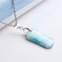 Wholesale Fashion Shipping Pendant Necklace Natural Blue Larimar Crystal Gem Jewelry Beads Pendants For Women Female