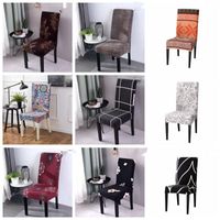 Wholesale Chair Cover Stretch Printed Seat Chair Covers Elastic Slipcovers Kitchen Seat Case Restaurant Banquet Hotel Home Decor LXL1007