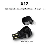 Wholesale Portable Wireless Bluetooth Headset X12 Car Bluetooth Headphone USB Magnetic Charging Mini Bluetooth Earphone S530 Sport Headset Retail