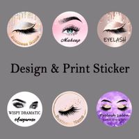 Wholesale Logo and Designs for Private Sticker Label Used for Pretty Lashes Natural D Mink Eyelashes False Lashes Styles
