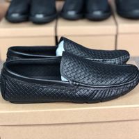 Wholesale Black Leather Men Loafer Shoes Classical Style Slip on Casual Shoe Men s Dress Pik Boat Loafers Soft Bottom Designer Shoes with Box