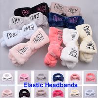 Wholesale OMG Headbands Women Bowknot Hairbands Elastic Headwraps Girls Turban Cute Hairlace Bow Hair Band for Makeup face Wash Spa Yoga Shower