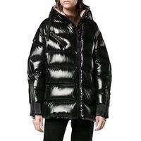 Wholesale High quality down jacket winter women Thicken White duck down coat Glossy Memory fabric Hooded Loose female Warm jackets N250