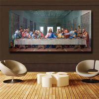 Wholesale Leonardo Da Vinci quot The Last Supper quot HD print on canvas huge wall picture Canvas Print Painting Wall Art for Wall Decor Home Decoration Art