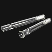 Wholesale 10CM Clear Glass One Hitter Classical Pipes Tobacco Smoking Rolling Paper Herb Cigarette Steamroller Pipe
