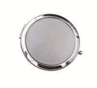 Wholesale 300pcs mm Pocket Compact Mirror favors Round Metal Silver Makeup Mirror Promotional Gift